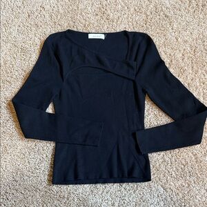 Chic Black Long Sleeve Top